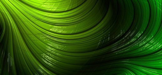Abstract Fractal Green Pattern. green background