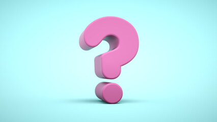 Realistic 3D question mark. Have a question, FAQ and QA. question sign