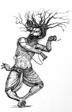 Dancing Baba. (Sketch)