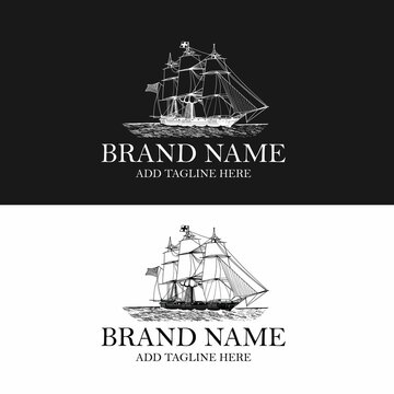 Whaling ship vector illustration already for your brand and or logo business