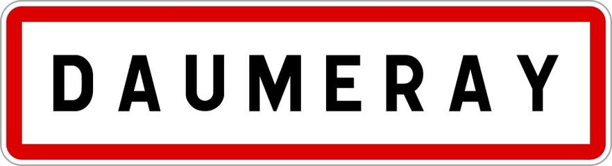 Panneau entrée ville agglomération Daumeray / Town entrance sign Daumeray