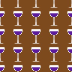 Seamless pattern with glass with wine for fabrics and textiles and linens and gifts and cards and kitchen