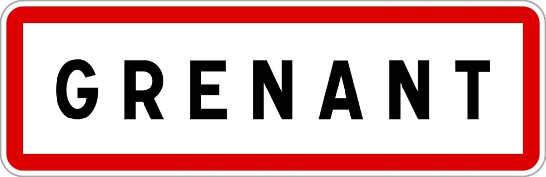 Panneau entrée ville agglomération Grenant / Town entrance sign Grenant
