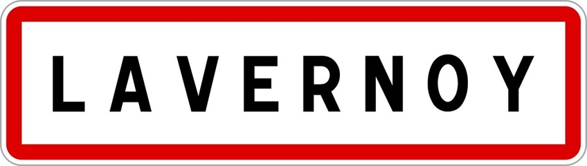 Panneau entrée ville agglomération Lavernoy / Town entrance sign Lavernoy