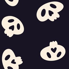 Halloween seamless scull pattern for fabrics and textiles and packaging and gifts and cards and linens and kids