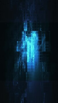Blue Fluid Abstract Looping Bakcground with Tiled Window Panes