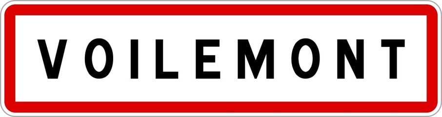 Panneau entrée ville agglomération Voilemont / Town entrance sign Voilemont
