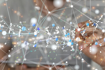Business intelligence analyst dashboard on virtual