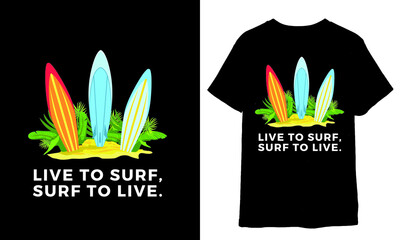 Surfer Lover Surfboard Summer T-shirt