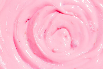 Texture Strawberry Yogurt,texture, yoghurt, macro,close up pink creamy homemade blueberries or strawberries yogurt texture background