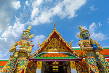 Wat Phra Kaew, Bangkok, Thailand,Demon Guardian in Wat Phra Kaew Grand Palace Bangkok,