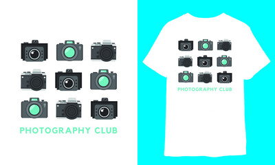 Illustrated Photography Club School T-Shirt