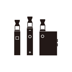 Vape smoking tools vector icon on white background	