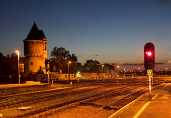 Railway station in Zagan. Poland