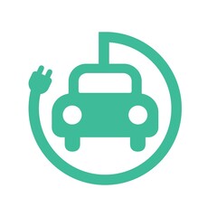 electric car logo vector