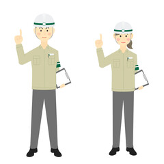 職業[現場監督の男女]