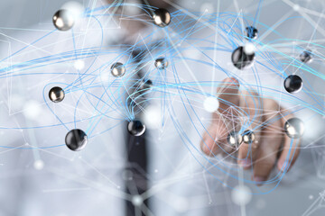 Business intelligence analyst dashboard on virtual