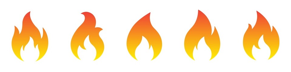 Fire Icon. Flame Icon, Vector Illustration