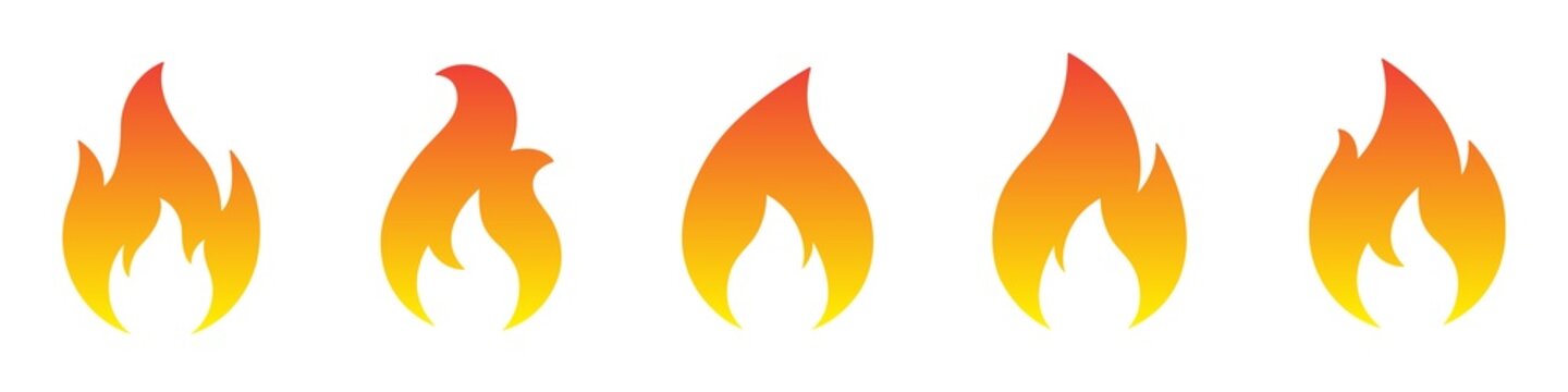 Fire Icon. Flame Icon, Vector Illustration