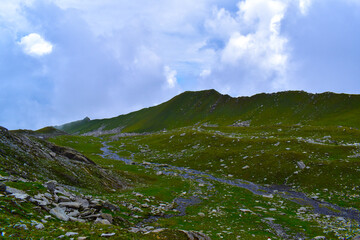 clouds over the mountains