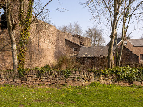  Old Stone Castle walls at  with derelict outbuildings