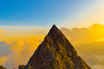 sunset over the mountains