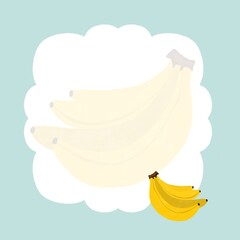 Stylish summer  sheet with banana for a personal diary, planner template. Organizer with notes and to-do list.