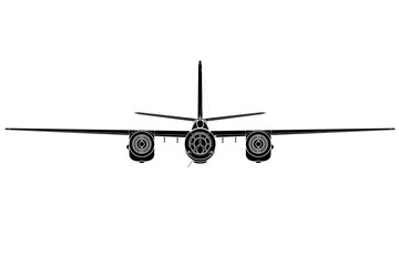 Vista frontal de avión de bombardeo Il-28