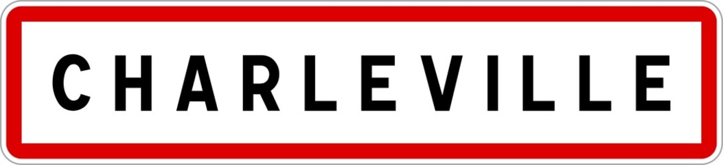 Panneau entrée ville agglomération Charleville / Town entrance sign Charleville