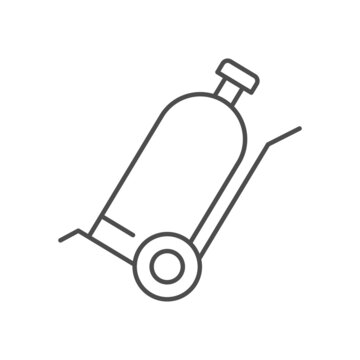 recommend clip art: Welding gas cylinder line icon