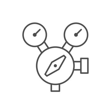 recommend clip art: Welding pressure regulator line icon