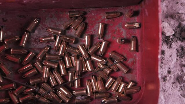 footage of nail gun cartridges