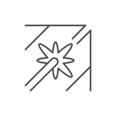 Welding process line outline icon