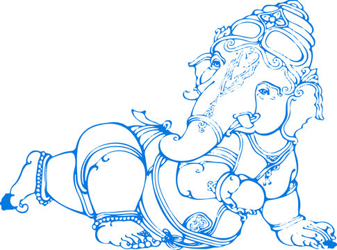 Lord Ganesha Head Line Art Design - Photo #1219 - PngFile.net | Free PNG  Images Download