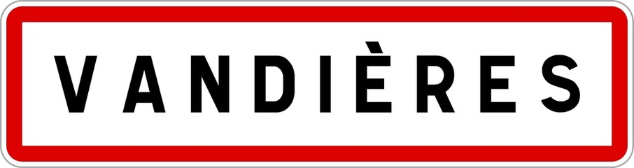 Panneau entrée ville agglomération Vandières / Town entrance sign Vandières