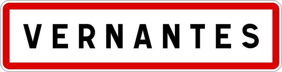 Panneau entrée ville agglomération Vernantes / Town entrance sign Vernantes