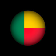 Fototapeta premium Country Benin. Benin flag. Vector illustration.