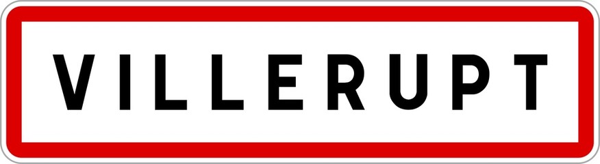 Panneau entrée ville agglomération Villerupt / Town entrance sign Villerupt