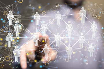 conference Digital Network and data concept 3d