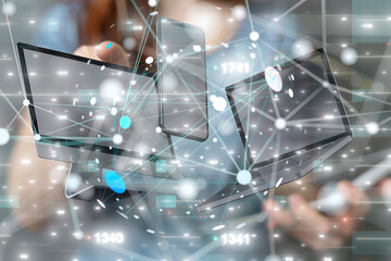 Business intelligence analyst dashboard on virtual