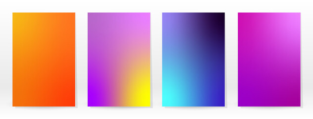 Fototapeta premium Minimal Poster. Pastel Soft. Rainbow Gradient Set.