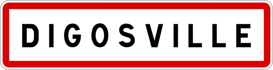 Panneau entrée ville agglomération Digosville / Town entrance sign Digosville
