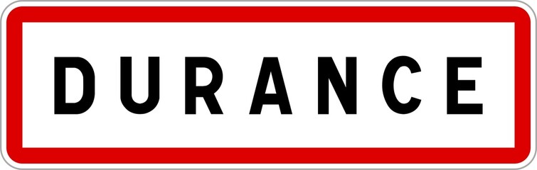 Panneau entrée ville agglomération Durance / Town entrance sign Durance