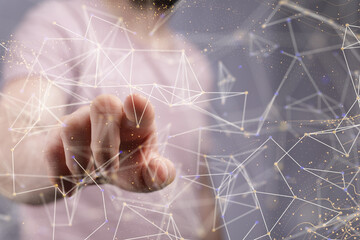 Communication technology for internet business. Global world network and telecommunication