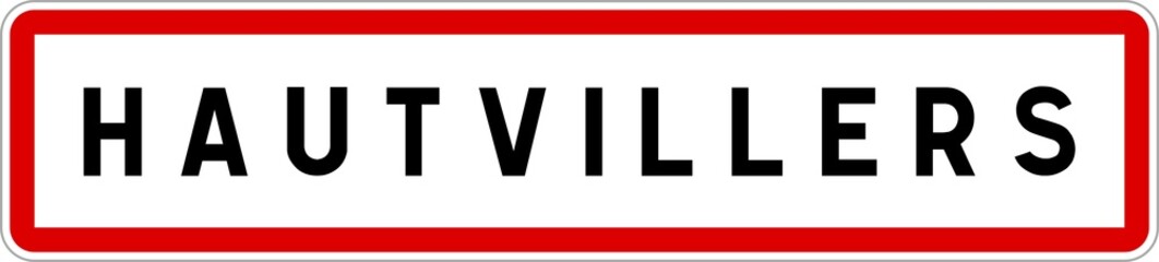 Panneau entrée ville agglomération Hautvillers / Town entrance sign Hautvillers