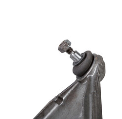 Used car ball joint isolated on white background Ball joint is the assembly connecting the steering...
