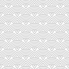 Vector seamless texture. Modern geometric background. Repeating geometric pattern with semicircles - 497543523