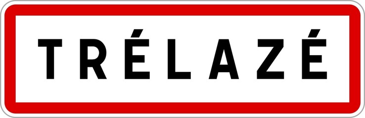Panneau entrée ville agglomération Trélazé / Town entrance sign Trélazé