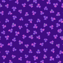 Crocus spring flowers seamless pattern vector card or banner background.