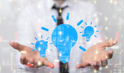 Neural network 3D illustration. Big data and cybersecurity